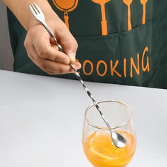 Stainless Steel Barware Set - Bar Spoon, Ice Clip, Crushed Popsicle Bar