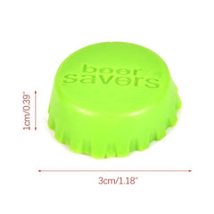 6pcs Beer Bottle Caps Silicone Reusable Stopper Hat For Beer, Soda, Soft Drink