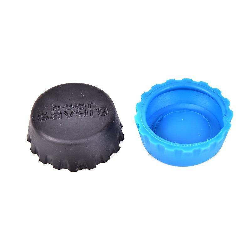 6pcs Beer Bottle Caps Silicone Reusable Stopper Hat For Beer, Soda, Soft Drink
