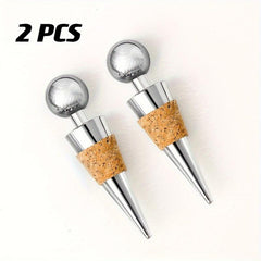 5pcs Wine Stopper Stainless Steel Red Wine Stopper Bottle Cork