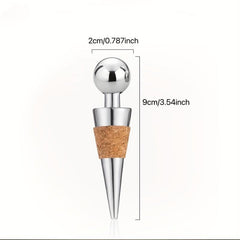 5pcs Wine Stopper Stainless Steel Red Wine Stopper Bottle Cork