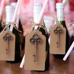 50pcs Skeleton Key Bottle Openers Copper For Beer Wine Juice Openings