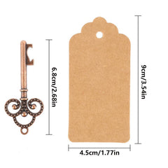 50pcs Skeleton Key Bottle Openers Copper For Beer Wine Juice Openings