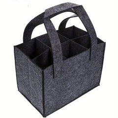6 Bottles Wine Bag Felt Storage Tote Portable Travel Gift Organizer