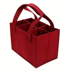 6 Bottles Wine Bag Felt Storage Tote Portable Travel Gift Organizer