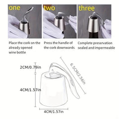 Stainless Steel Wine Bottle Opener & Stopper Set