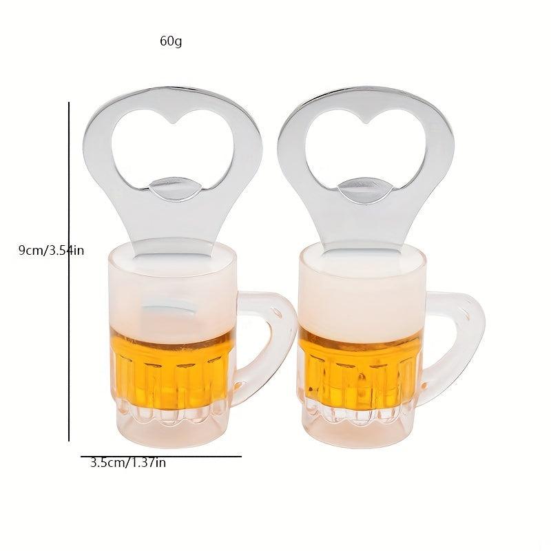 3D Acrylic Wine Bottle Opener for Easy Opening - Refrigerator Sticker Included