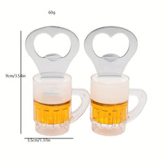 3D Acrylic Wine Bottle Opener for Easy Opening - Refrigerator Sticker Included