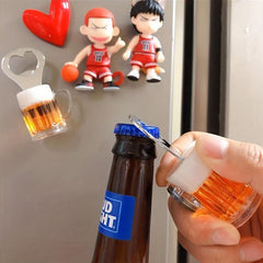 3D Acrylic Wine Bottle Opener for Easy Opening - Refrigerator Sticker Included