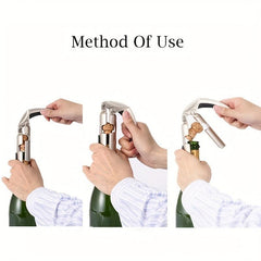 Champagne Opener Corkscrew Zinc Alloy Wine Stopper
