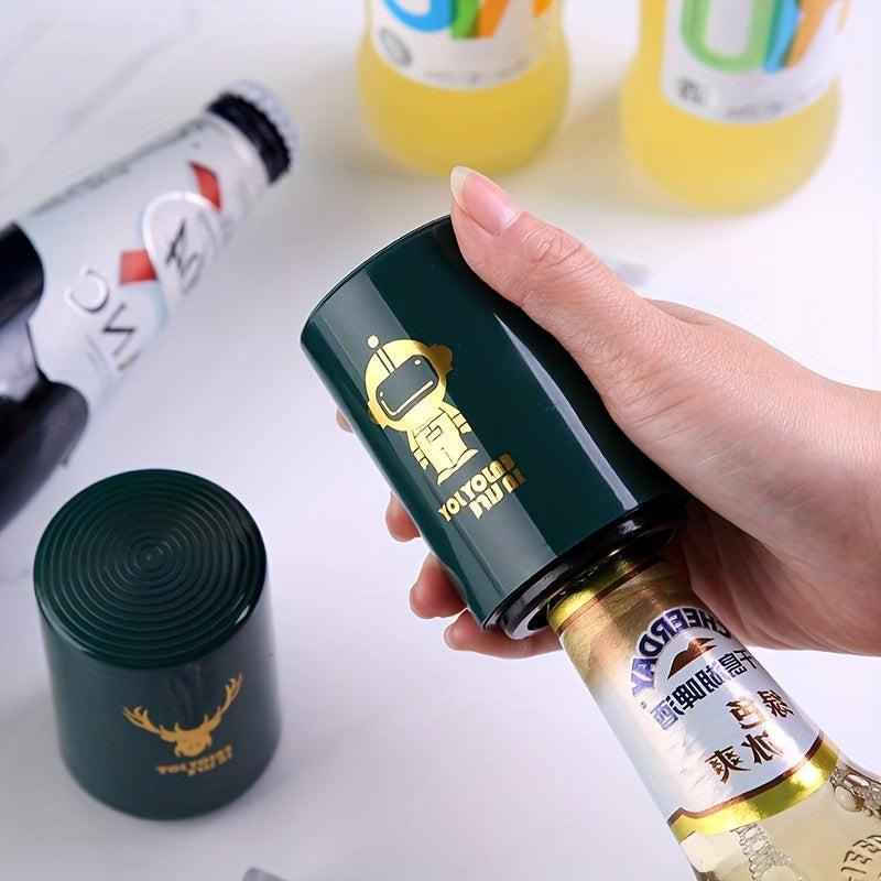 Press Type Beer Bottle Opener Magnetic Automatic Bartender Tool