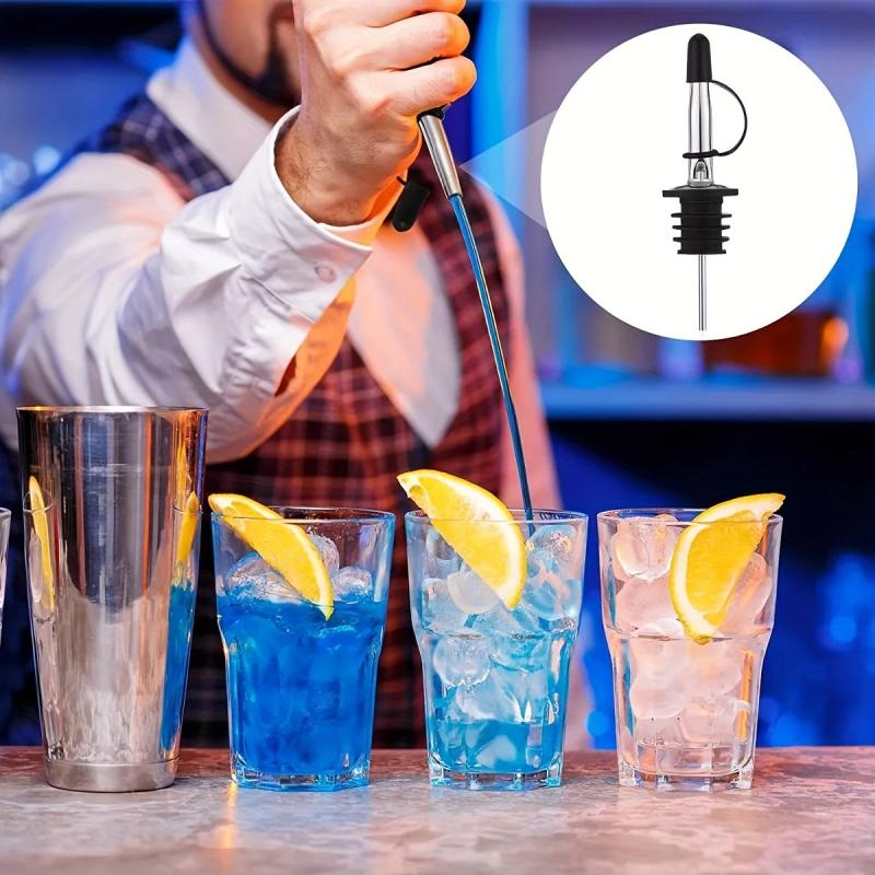 Stainless Steel Pourers Liquor Bottle Pourers And Vinegar Tapered Stopper Spout