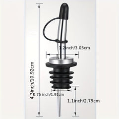 Stainless Steel Pourers Liquor Bottle Pourers And Vinegar Tapered Stopper Spout