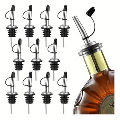 Stainless Steel Pourers Liquor Bottle Pourers And Vinegar Tapered Stopper Spout