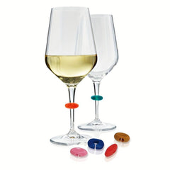 24pcs Silicone Drink Markers Wine Glass Charms - Cocktails Martinis