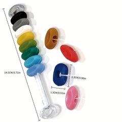 24pcs Silicone Drink Markers Wine Glass Charms - Cocktails Martinis