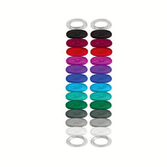 24pcs Silicone Drink Markers Wine Glass Charms - Cocktails Martinis
