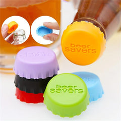 6 Pcs Silicone Wine Beer Bottle Stoppers Colorful Reusable Practical Bottle Caps