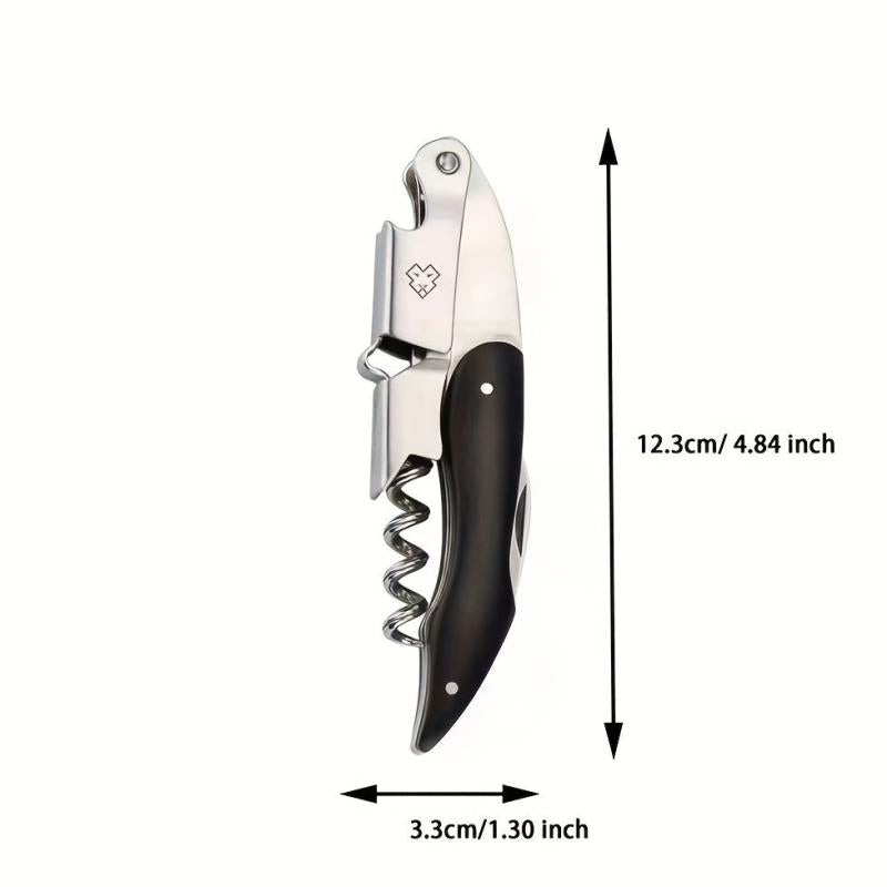 3-in-1 Corkscrew Beer Wine Opener with Leather Cover
