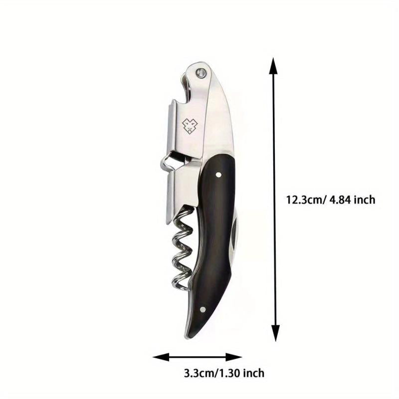 3-in-1 Corkscrew Beer Wine Opener with Leather Cover
