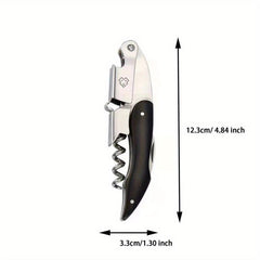 3-in-1 Corkscrew Beer Wine Opener with Leather Cover