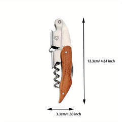 3-in-1 Corkscrew Beer Wine Opener with Leather Cover