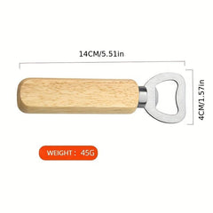 Wood Handle Can Opener Bottle Opener Bartender Wine Beer Soda Glass Cap Opener