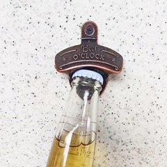 Wall Mounted Bottle Opener Beer O' Clock Metal Opener BBQ DIY Solid Beer Opener