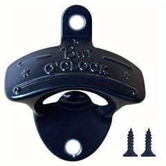 Wall Mounted Bottle Opener Beer O' Clock Metal Opener BBQ DIY Solid Beer Opener