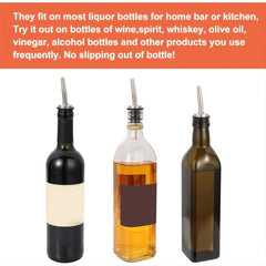 12pcs Stainless Steel Liquor Bottle Pourers Pack