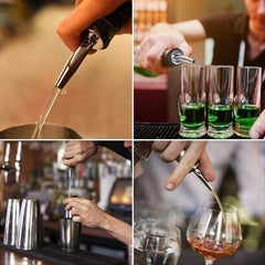 12pcs Stainless Steel Liquor Bottle Pourers Pack