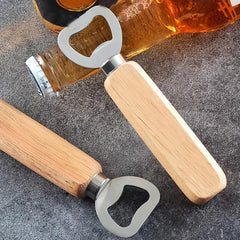 Wooden Handle Heavy Duty Bartender Bottle Opener Kitchen Wedding Party Bar