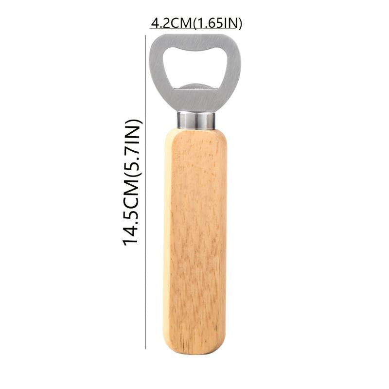 Wooden Handle Heavy Duty Bartender Bottle Opener Kitchen Wedding Party Bar