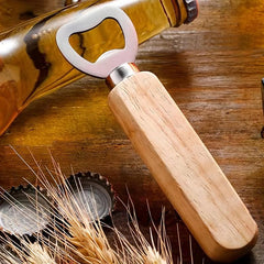 Wooden Handle Heavy Duty Bartender Bottle Opener Kitchen Wedding Party Bar
