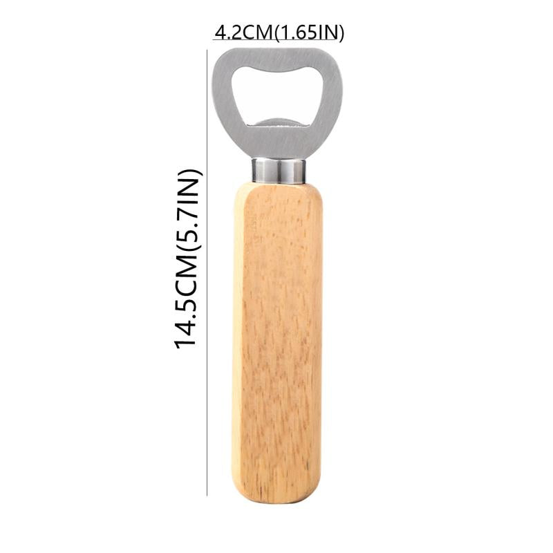 Wooden Handle Heavy Duty Bartender Bottle Opener Kitchen Wedding Party Bar