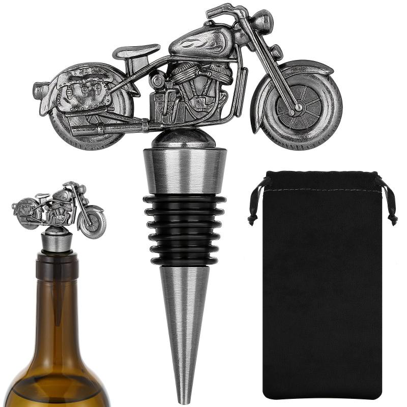 Motorcycle Wine Stopper Bicycle Wine Fathers Christmas Birthday For Men Bar Acce
