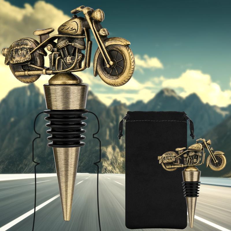 Motorcycle Wine Stopper Bicycle Wine Fathers Christmas Birthday For Men Bar Acce
