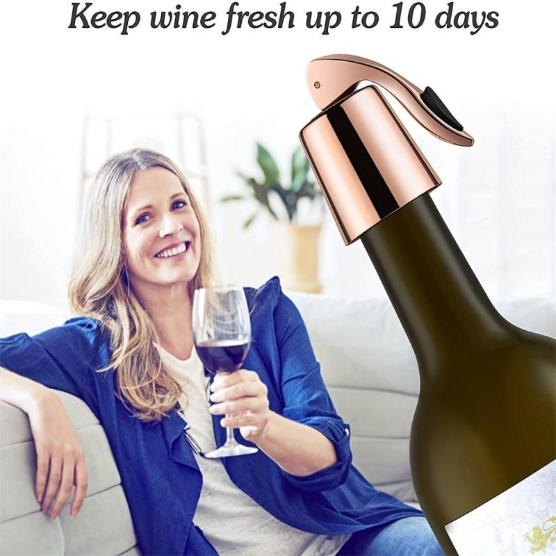 2pcs Stainless Steel Wine Opener Champagne Stopper