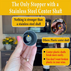 2pcs Stainless Steel Wine Opener Champagne Stopper