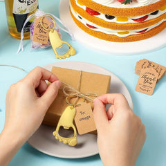 10pcs Footprint Keychain Bottle Opener Baby Shower Souvenirs