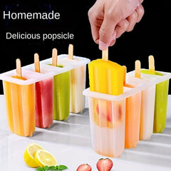 1pc Popsicle Mold 4 Cavity Ice Cream Mold DIY Homemade Popsicle Mold