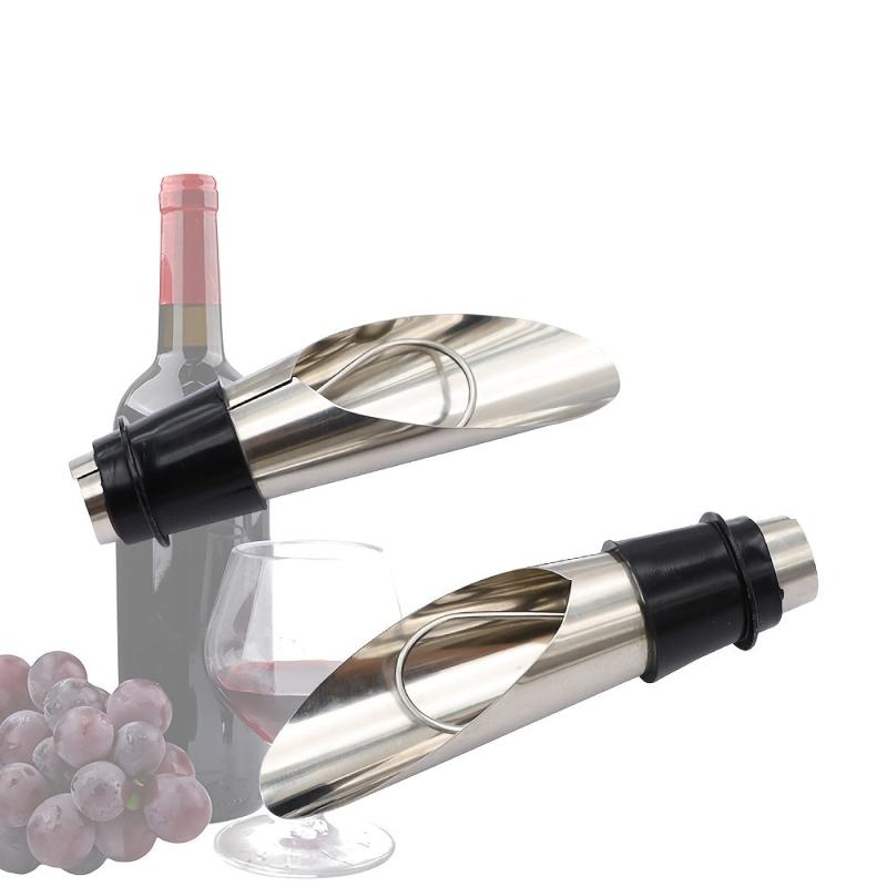 Stainless Steel Wine Pourer & Stopper Preserve Freshness