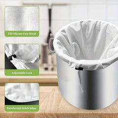 2pcs Reusable Fine Mesh Strainer Bag Drawstring Brew In A Bag for Home Brewing