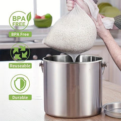 2pcs Reusable Fine Mesh Strainer Bag Drawstring Brew In A Bag for Home Brewing