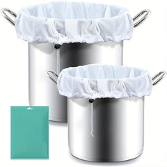 2pcs Reusable Fine Mesh Strainer Bag Drawstring Brew In A Bag for Home Brewing
