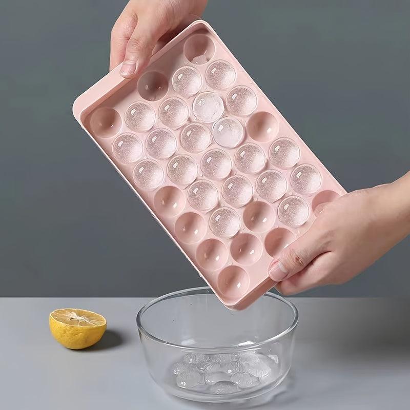 Silicone Ice Cube Tray 33 Grids Round Diamond Kitchen Accessory