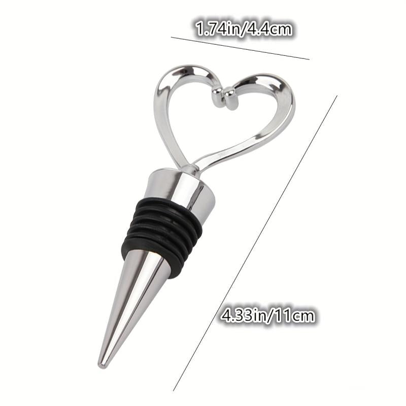 1pc Heart Shape Wine Stopper Bottle Stopper Wine Saver Reusable Wine Cork