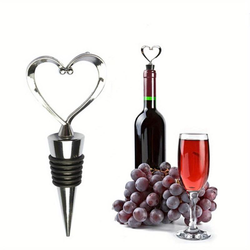 1pc Heart Shape Wine Stopper Bottle Stopper Wine Saver Reusable Wine Cork