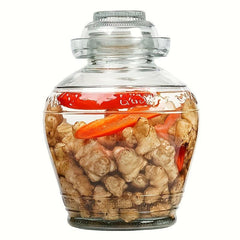 Glass Pickle Jar Fermentation Kit Crock Water Seal Airlock Lid Pickle Jar