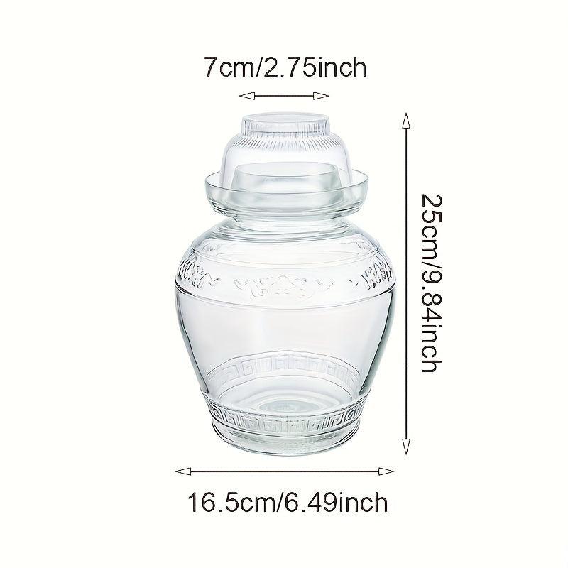 Glass Pickle Jar Fermentation Kit Crock Water Seal Airlock Lid Pickle Jar